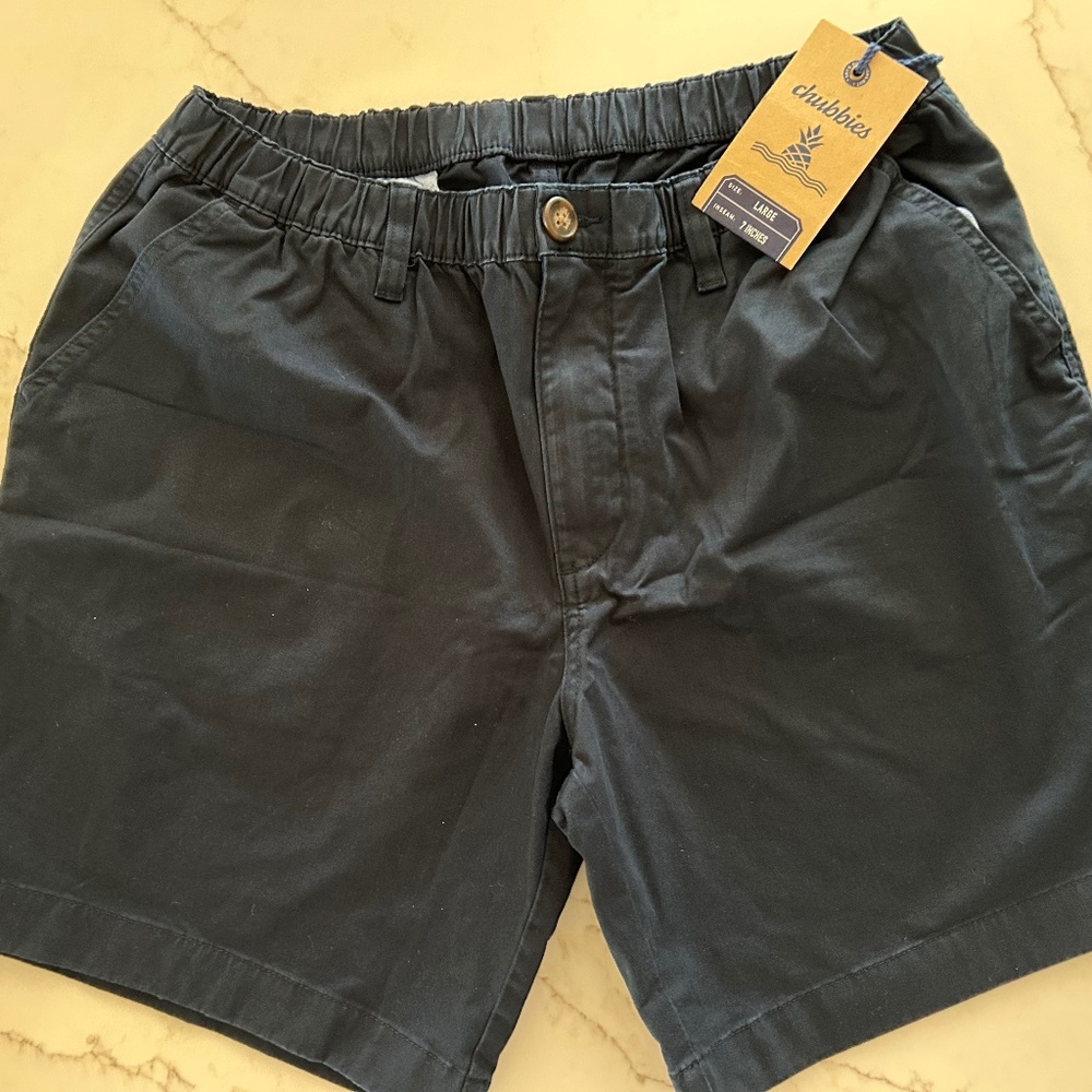 NWT Chubbies Mens Large Originals Shorts 7" Inseam (navy blue)